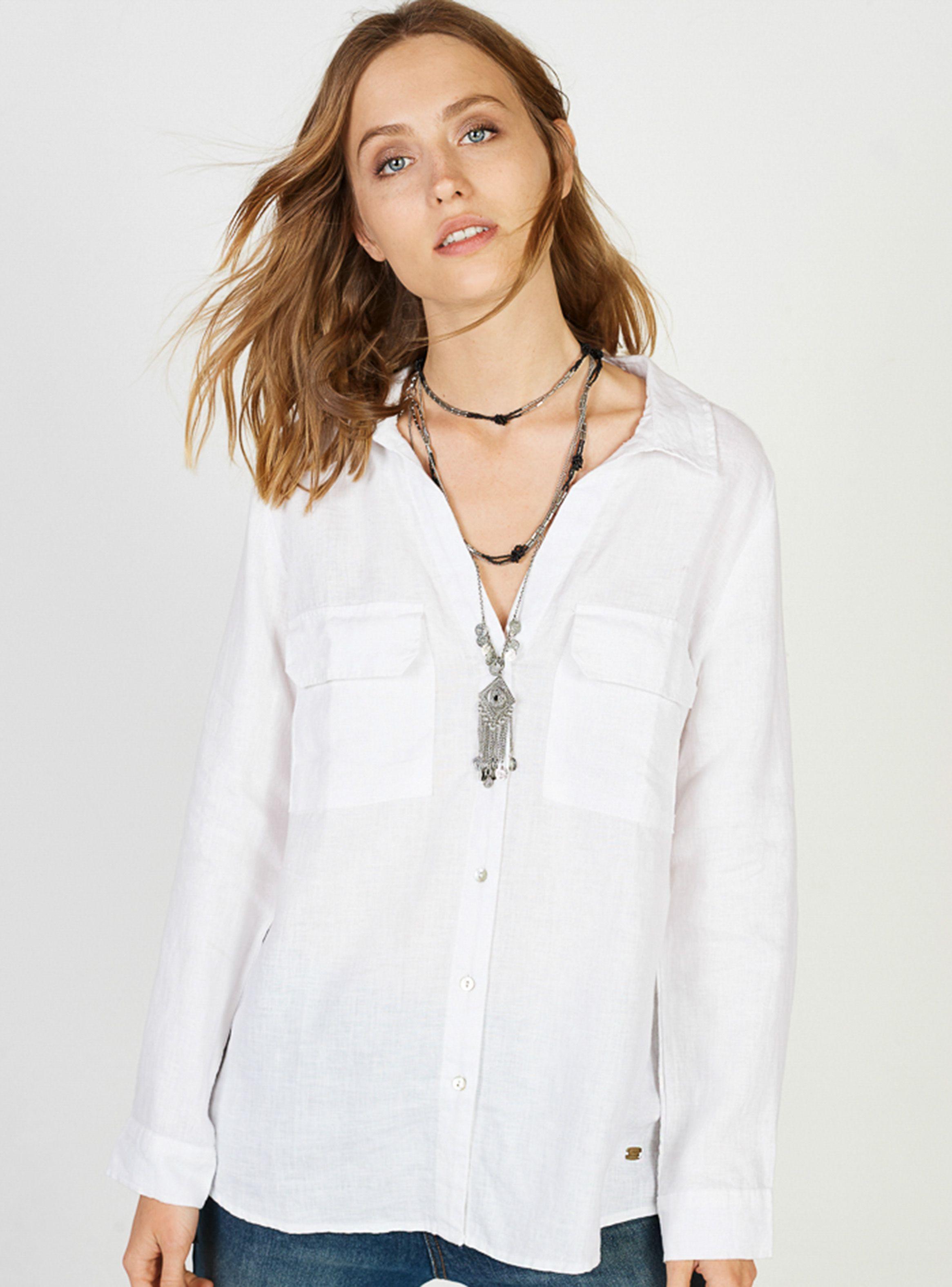 Blusa de Lino Bolsillo con Tapeta Umbrale Woman-0