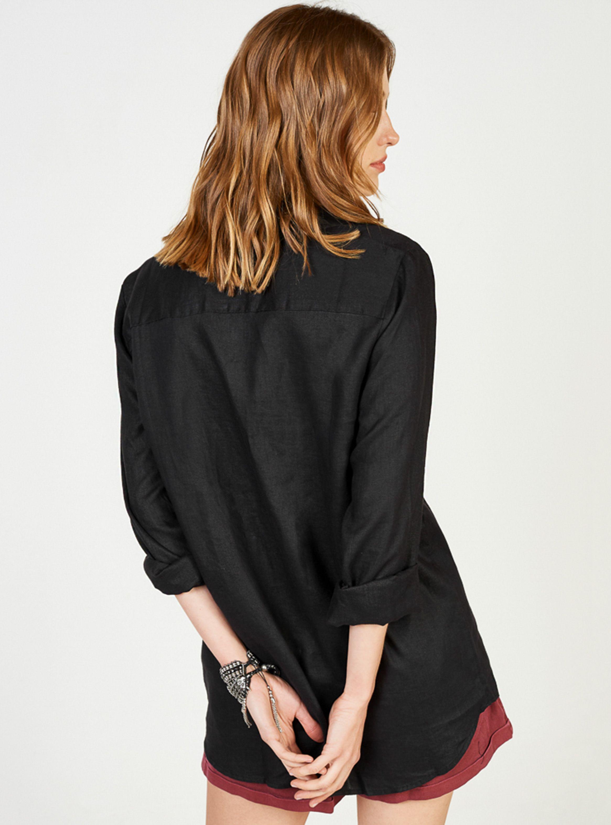 Blusa de Lino Bolsillo con Tapeta Umbrale Woman-1