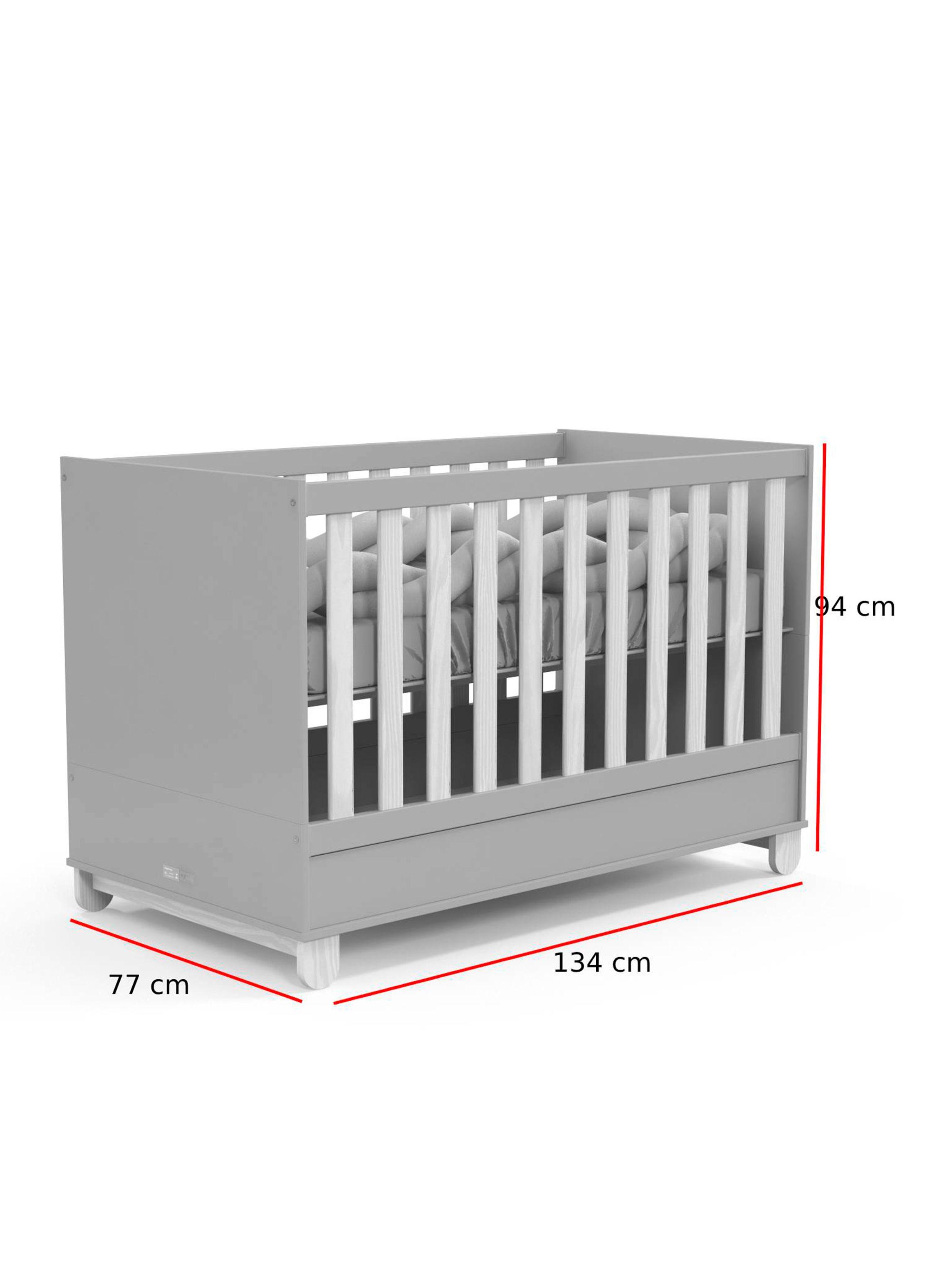 Cuna Madera New Zupi Gris-1