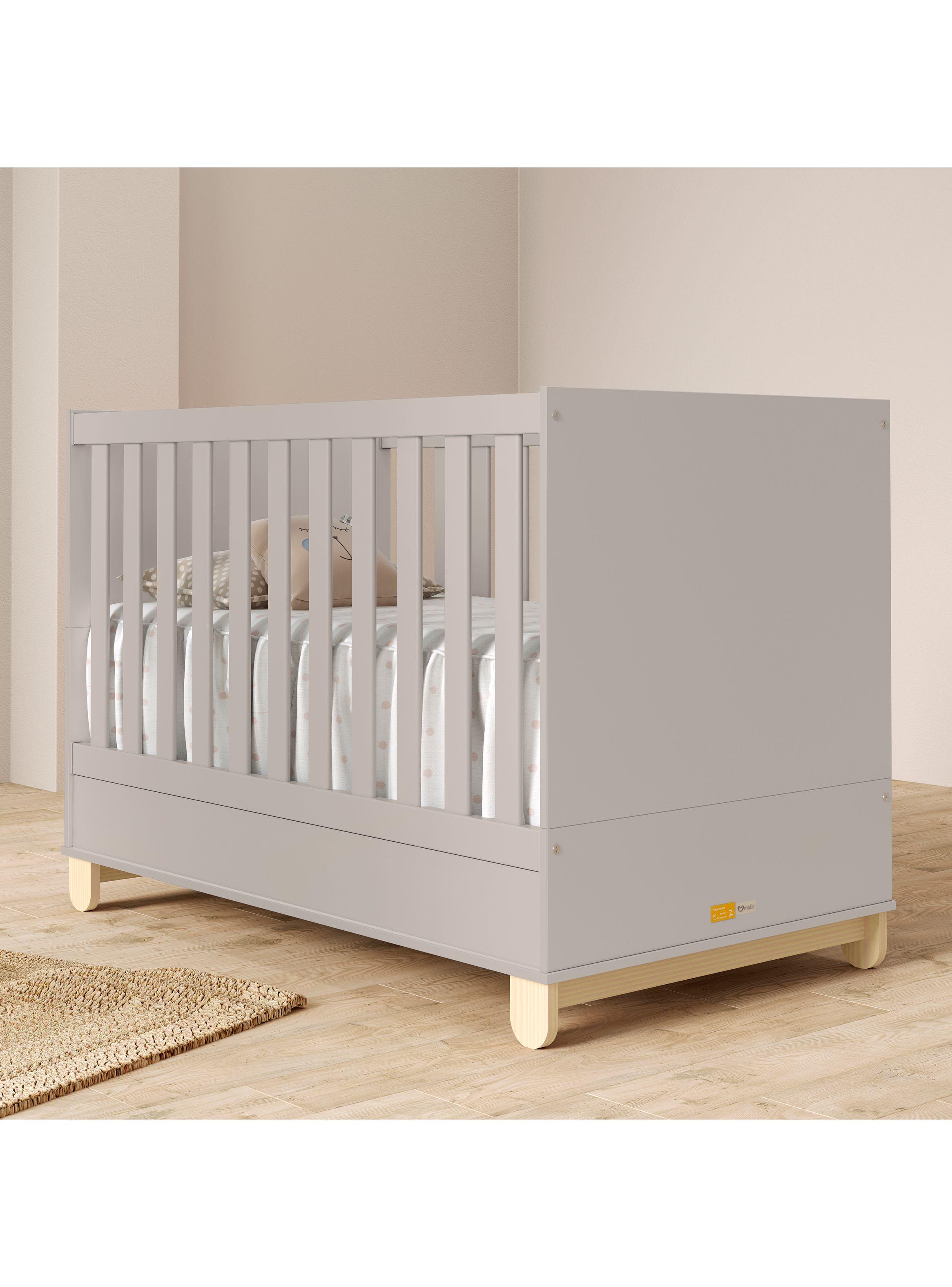 Cuna Madera New Zupi Gris-3