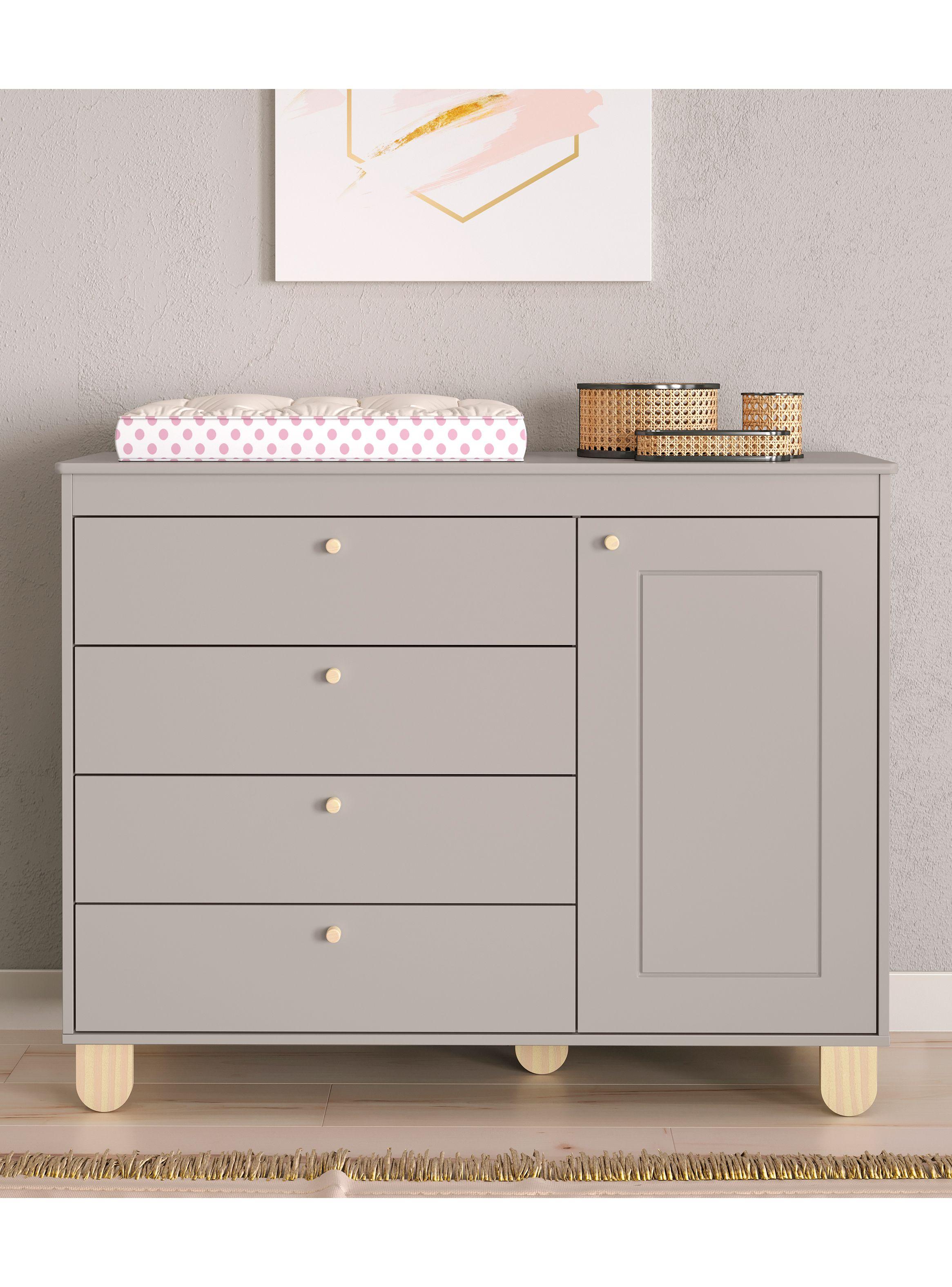 Cómoda Zupi con Puerta Gris-2