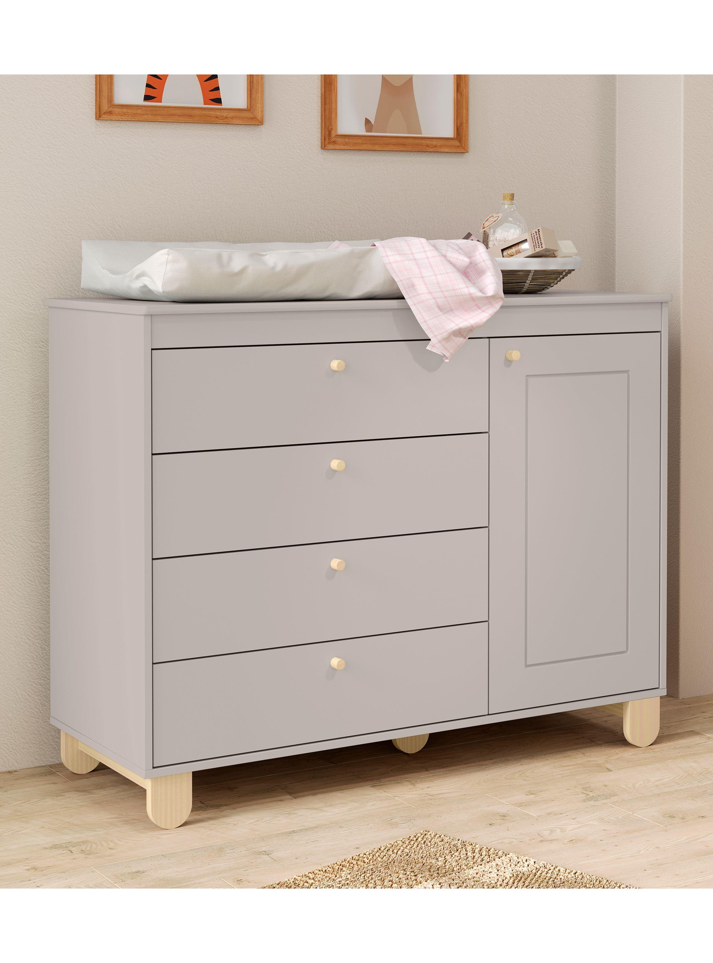 Cómoda Zupi con Puerta Gris-3