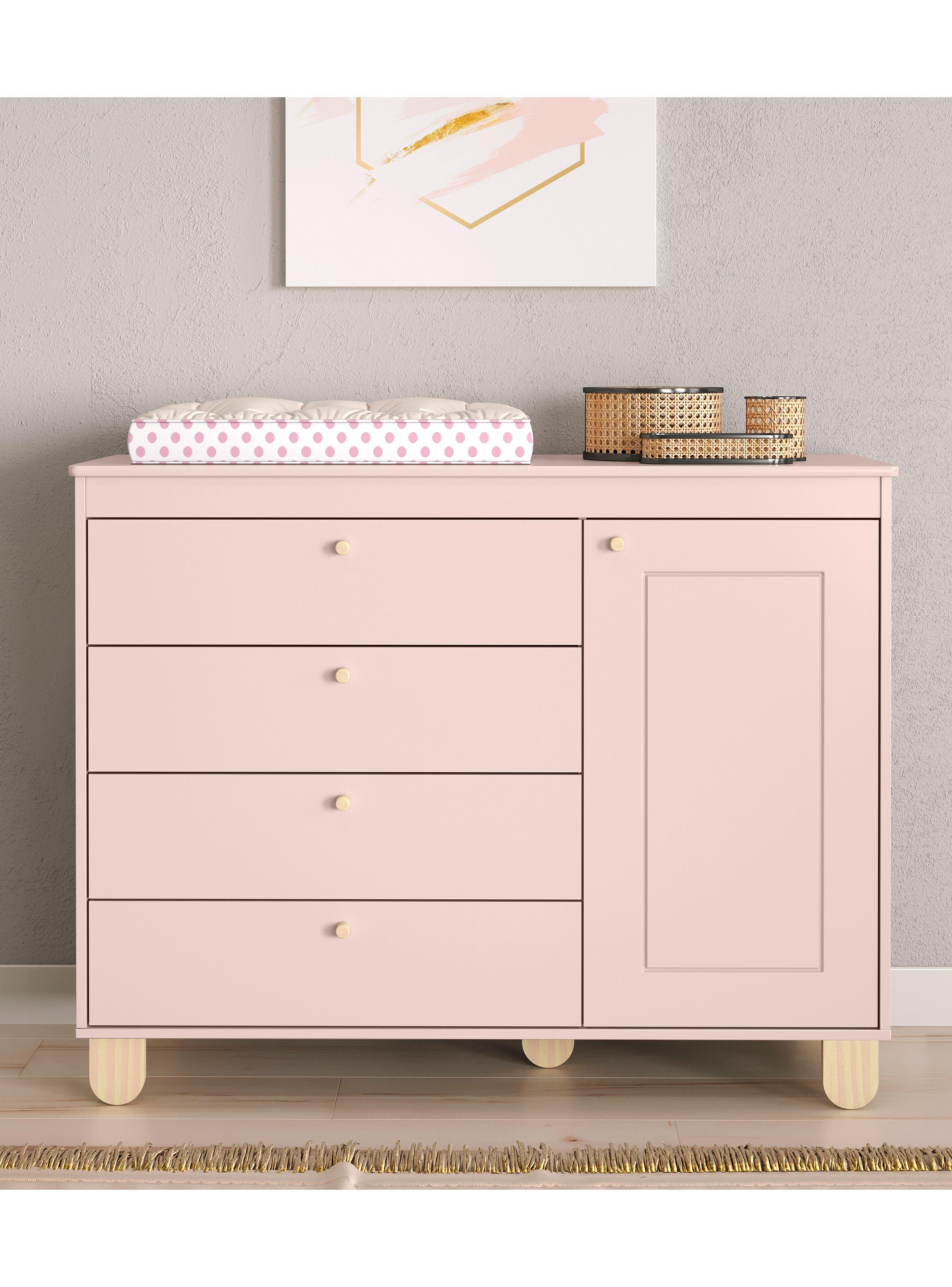 Cómoda Zupi con Puerta Rosada-2