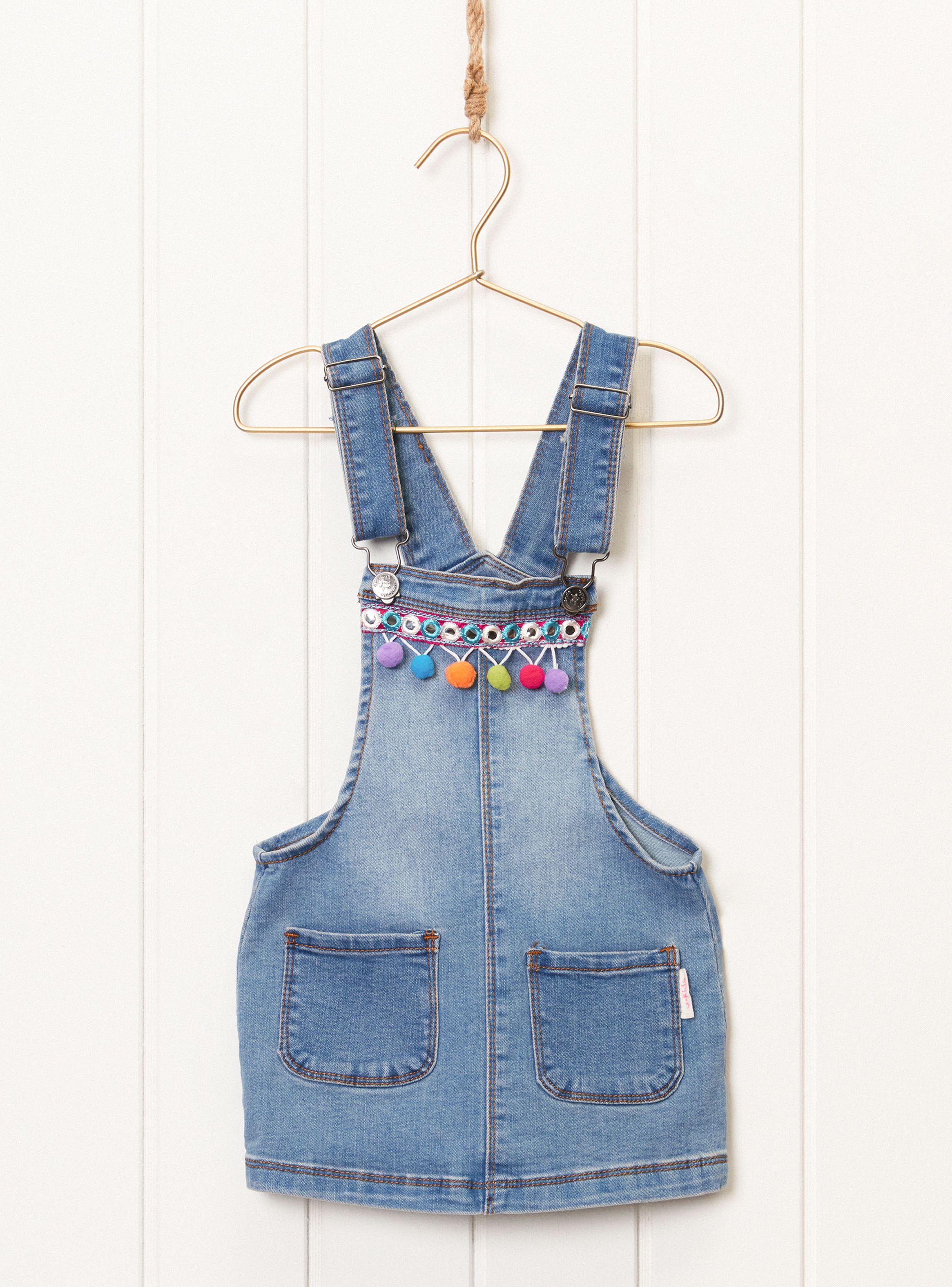 Jardinera Umbrale Falda Pompones Niña Kids-0