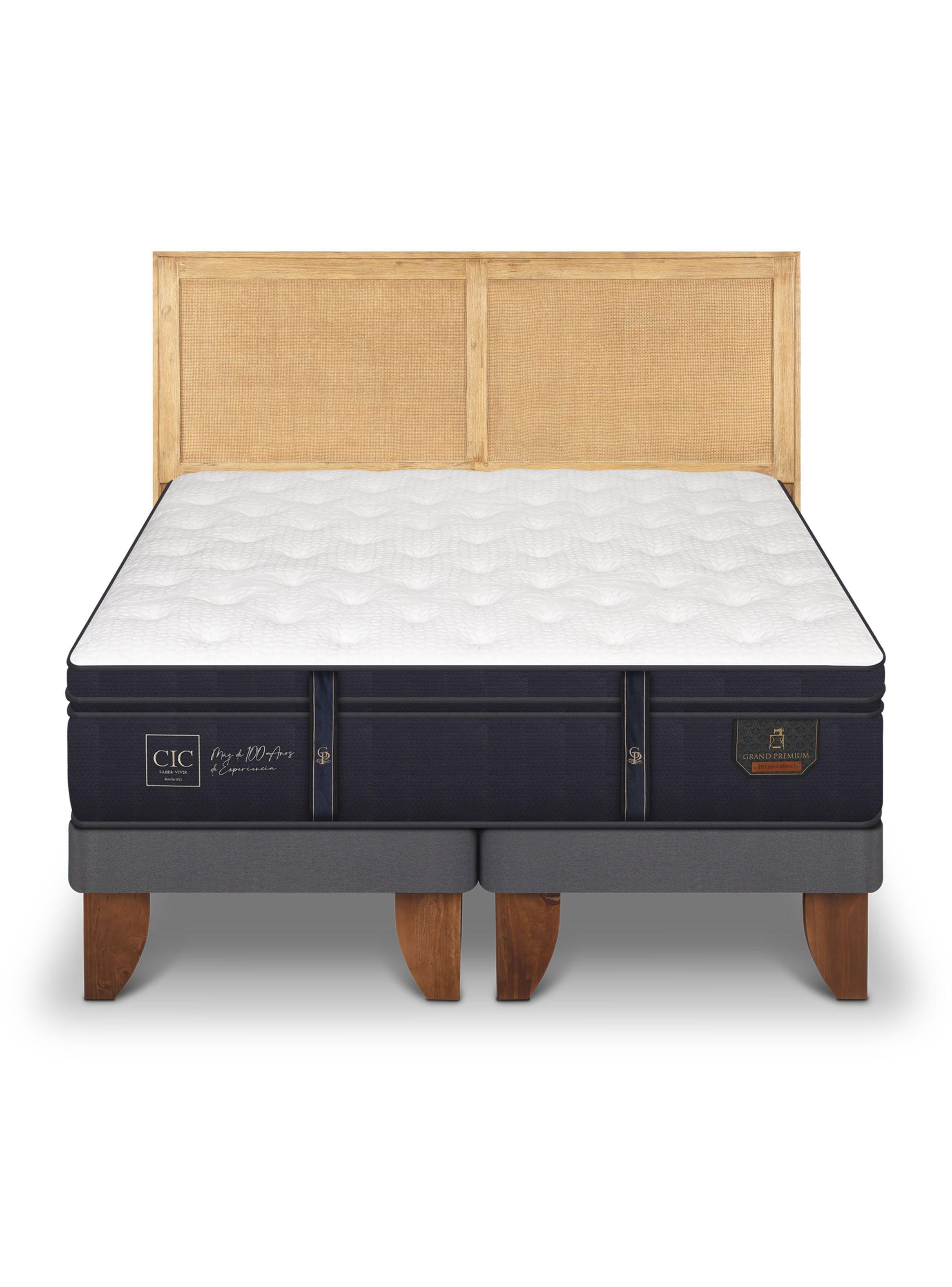Cama Europea Grand Premium 2 Plazas Base Dividida + Respaldo Sava-2