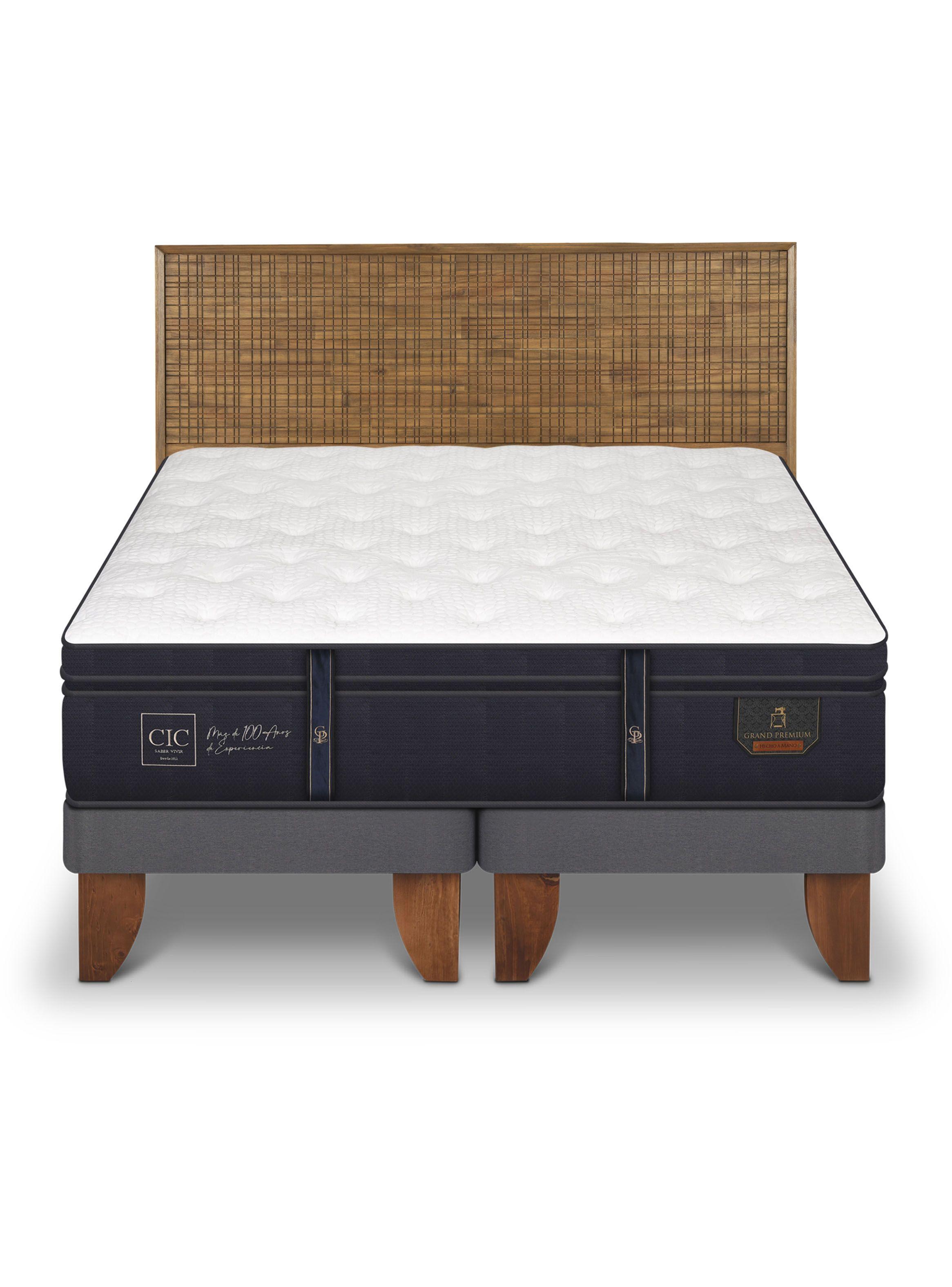 Cama Europea Grand Premium 2 Plazas Base Dividida + Respaldo Adria-2