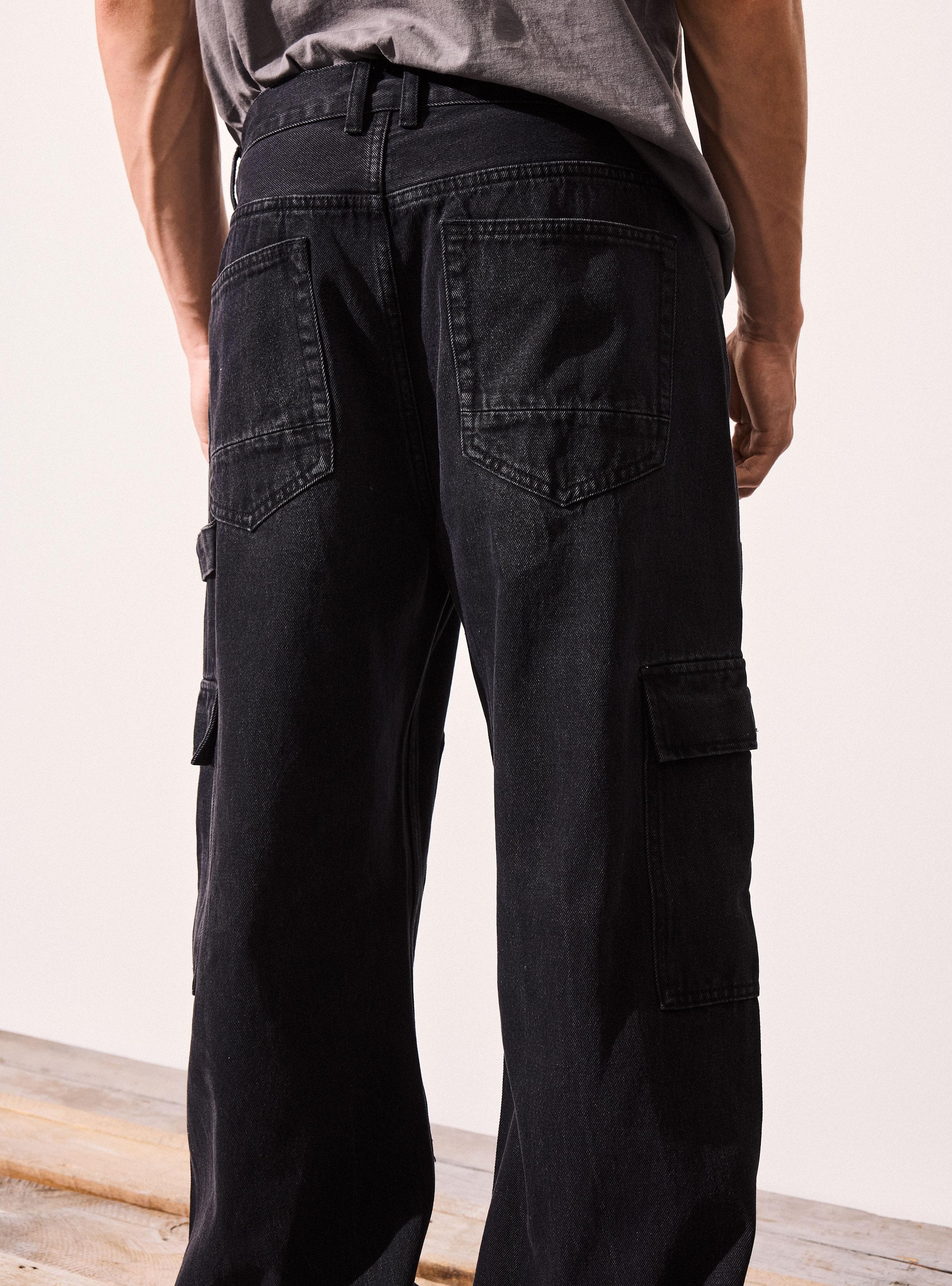 Jeans con Bolsillo Cargo-3