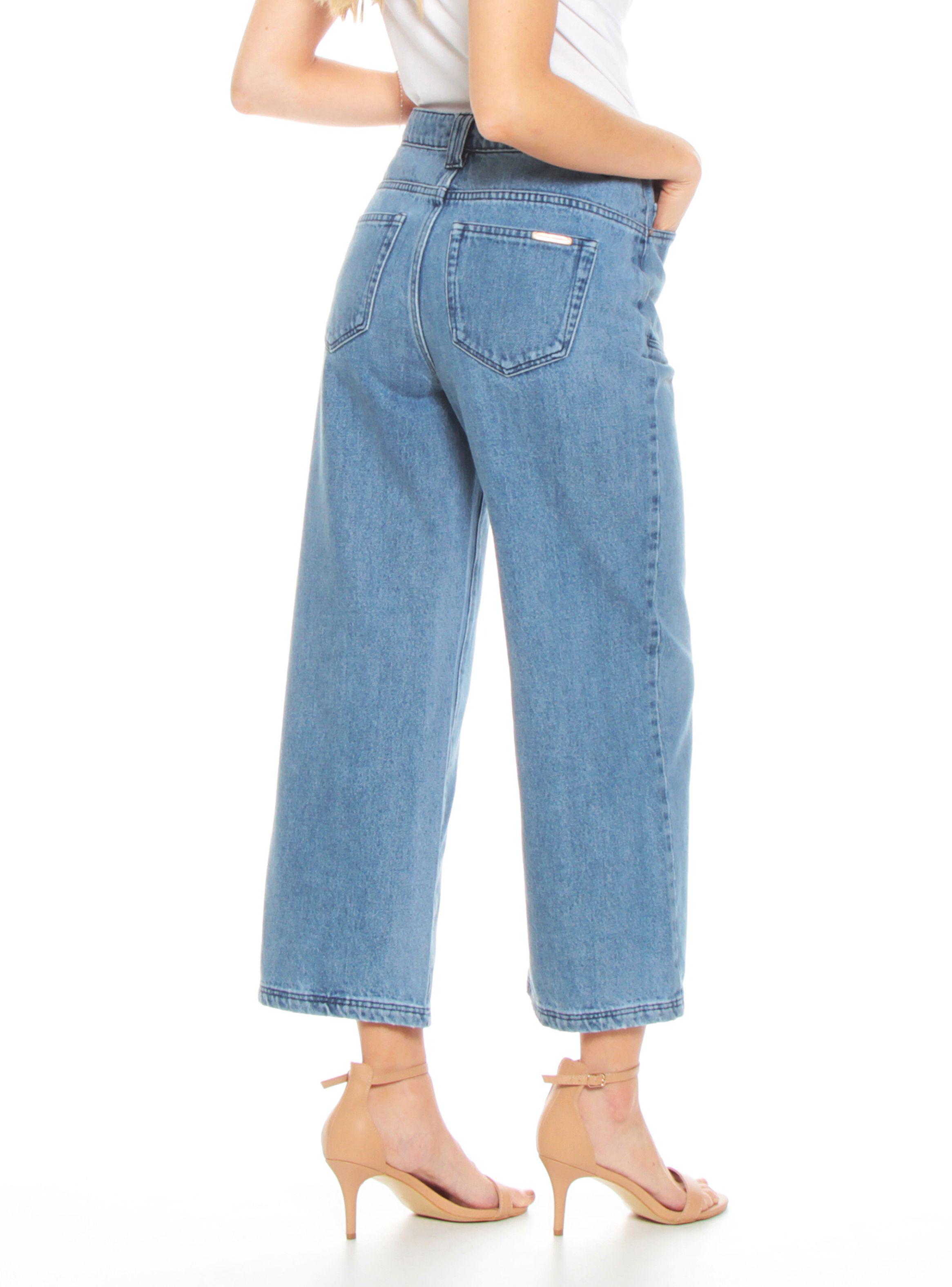 Jeans Culotte Bolsillo Parche-1