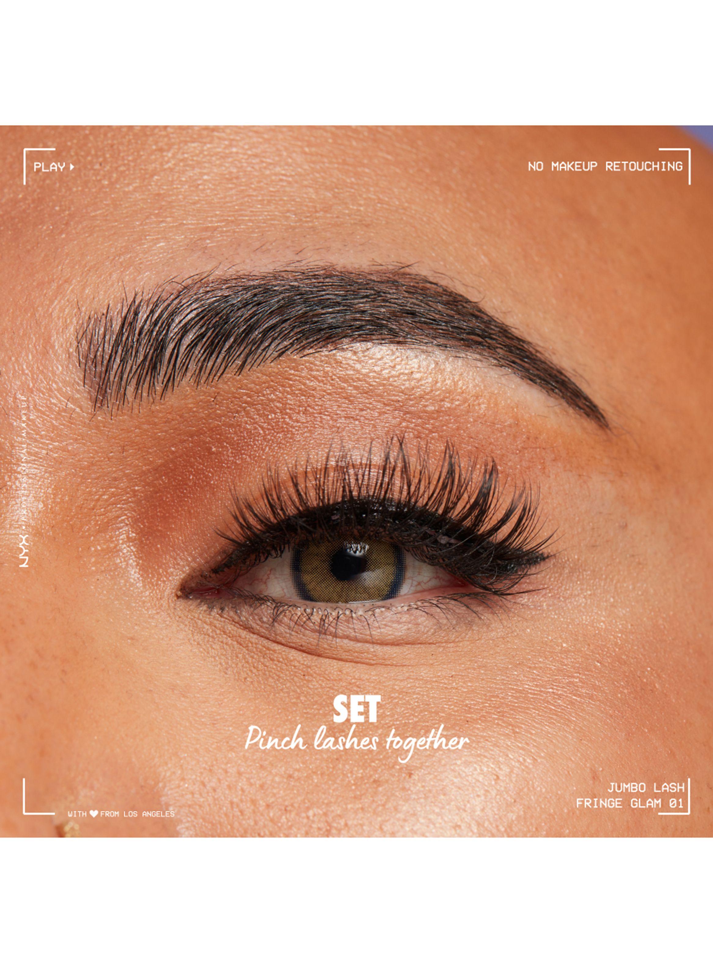 Kit Pestañas + Delineador Adhesivo Jumbo Lash 2 In 1 Fringe Glam Kit-4