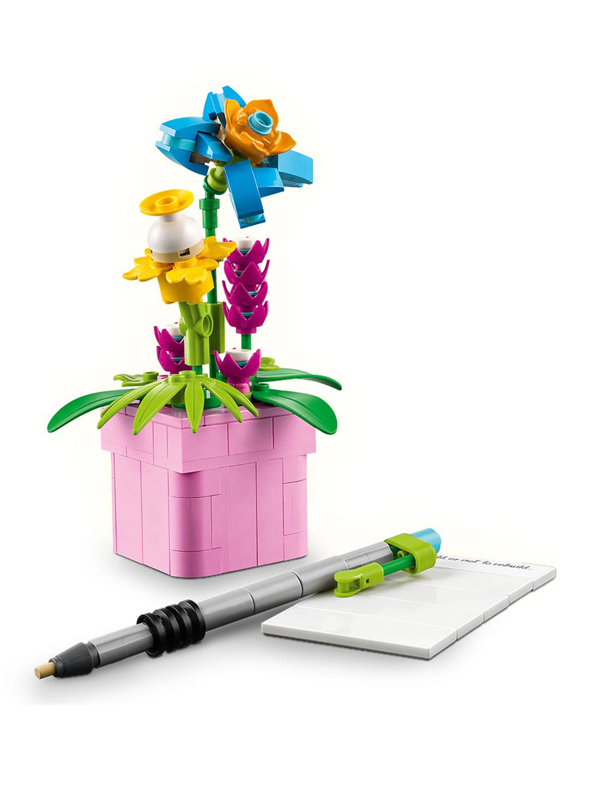 Lego Máquina de Escribir con Flores-2