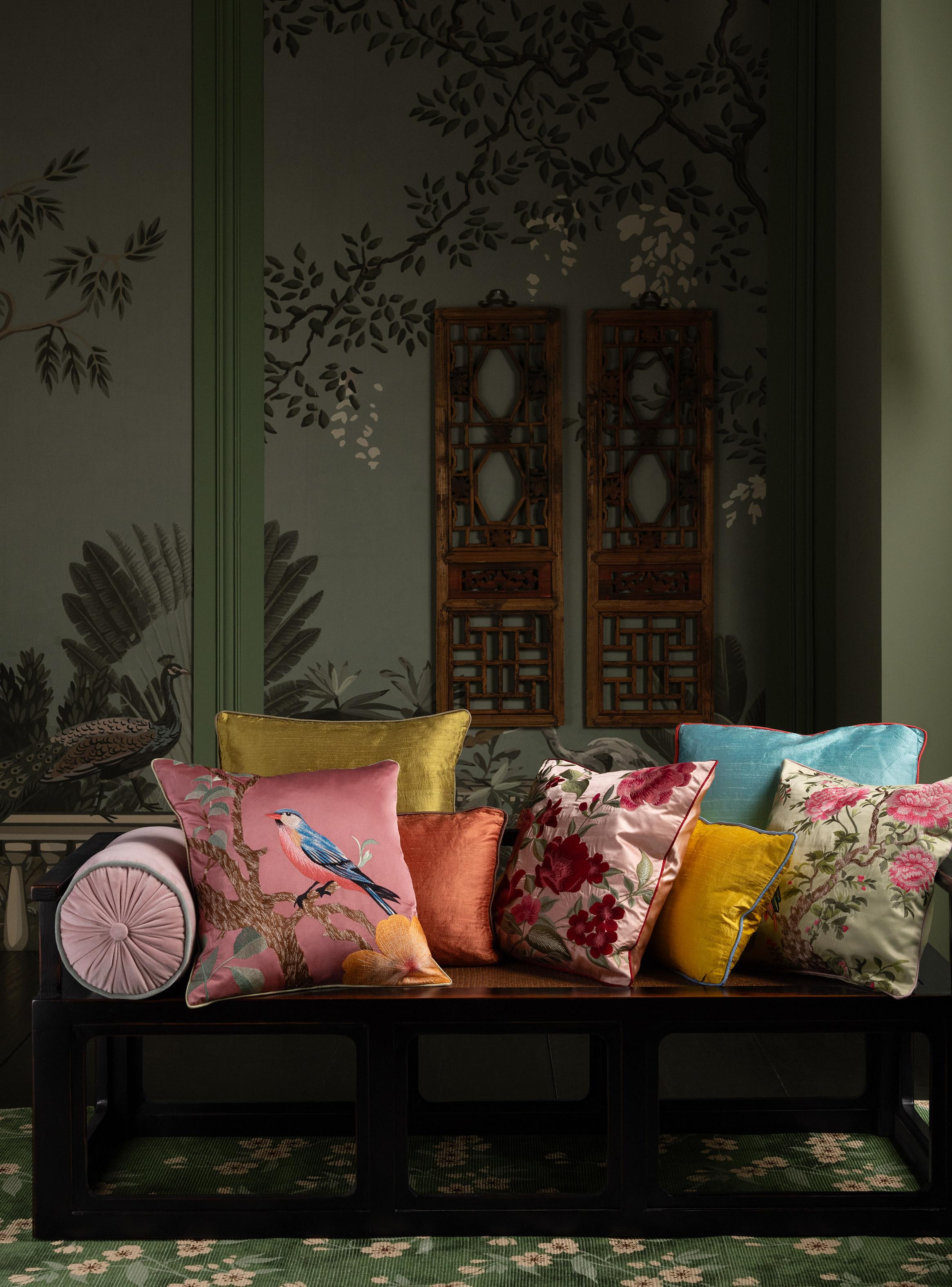 Cojín Bordado Floral 45X45 Cm-3