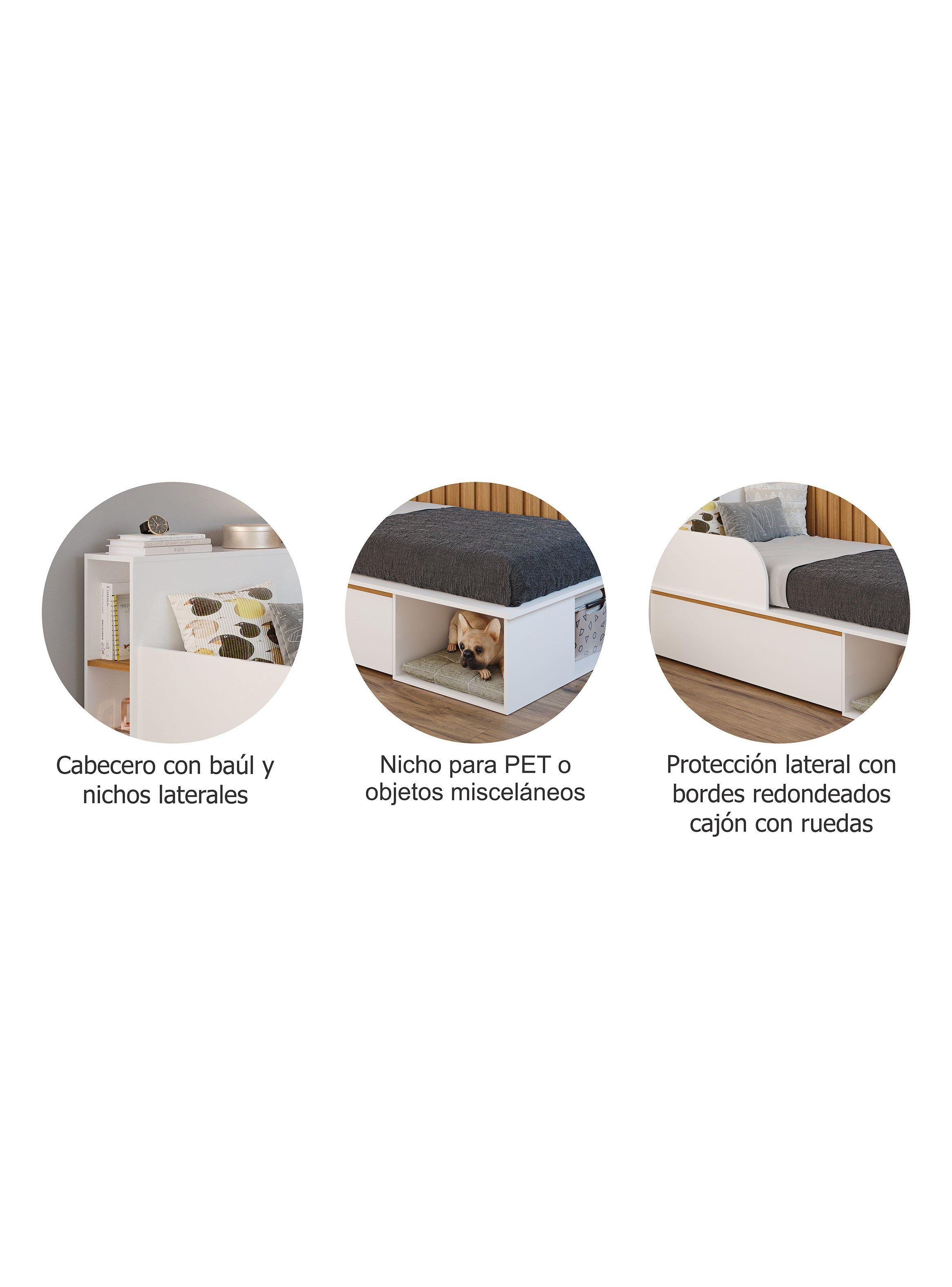 Cama Multifuncional con Cajones Nalu-2