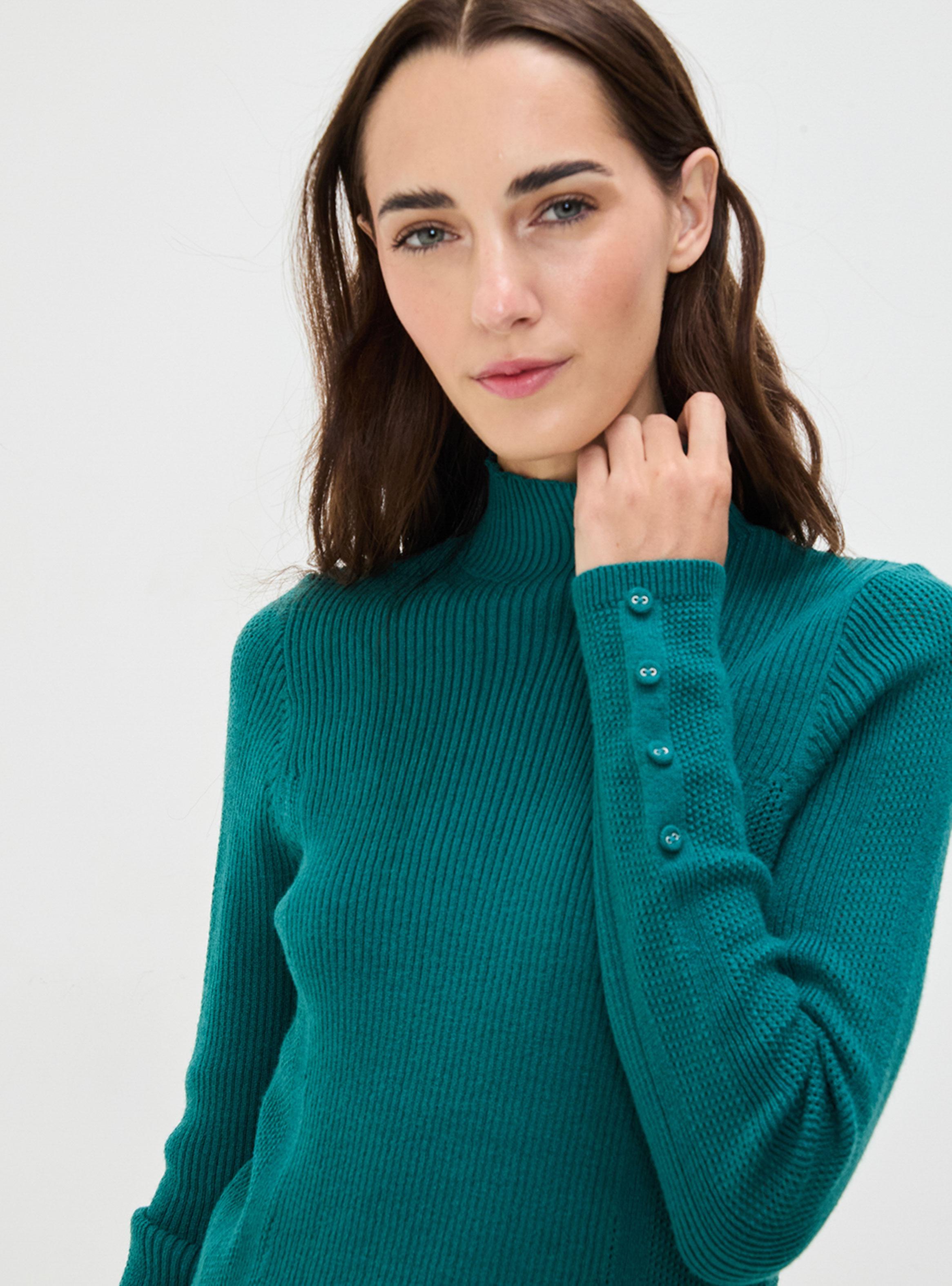 Sweater de Cuello Alto Liso Color-3