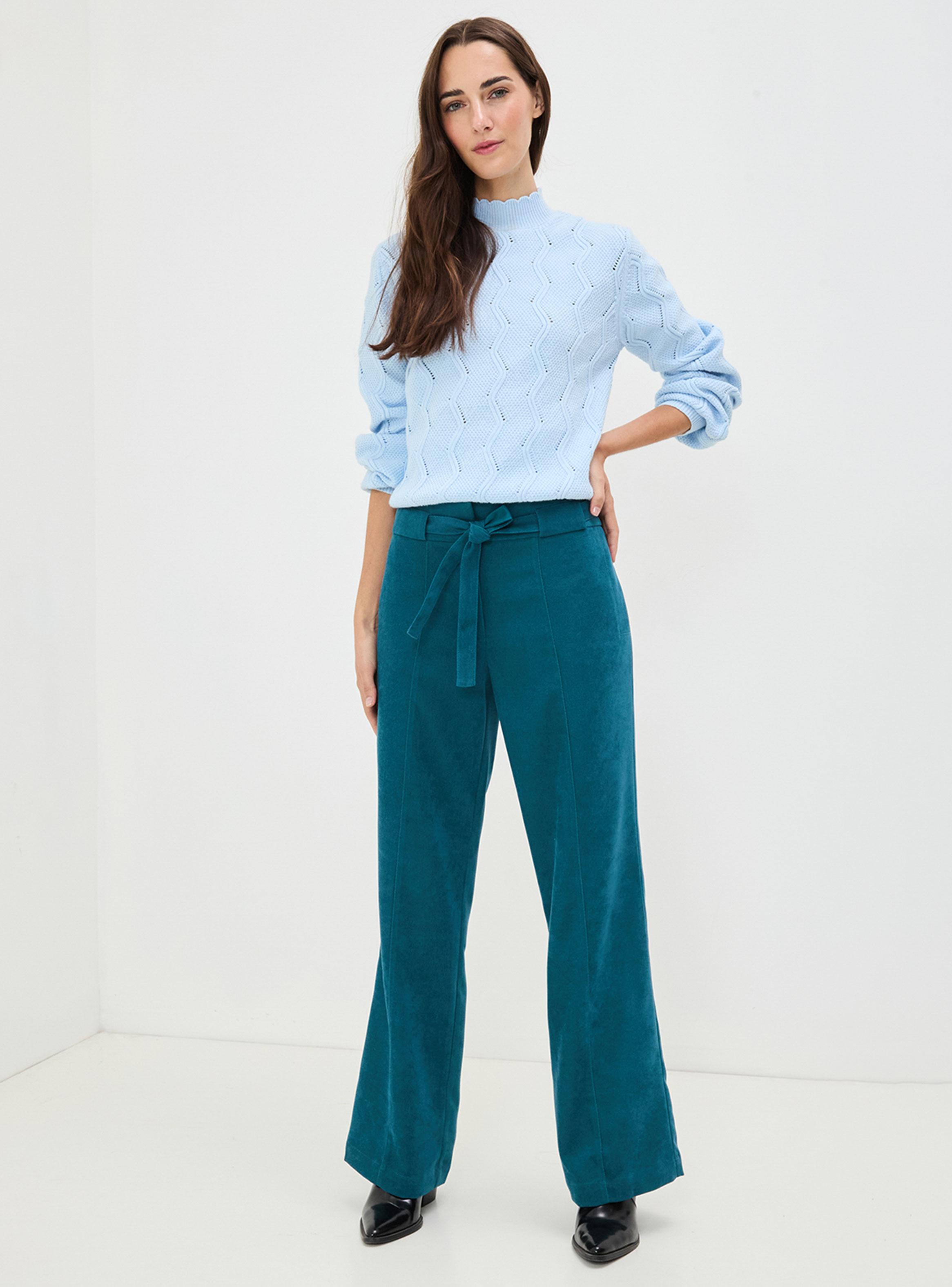 Pantalón Liso Color con Detalle Superior-3