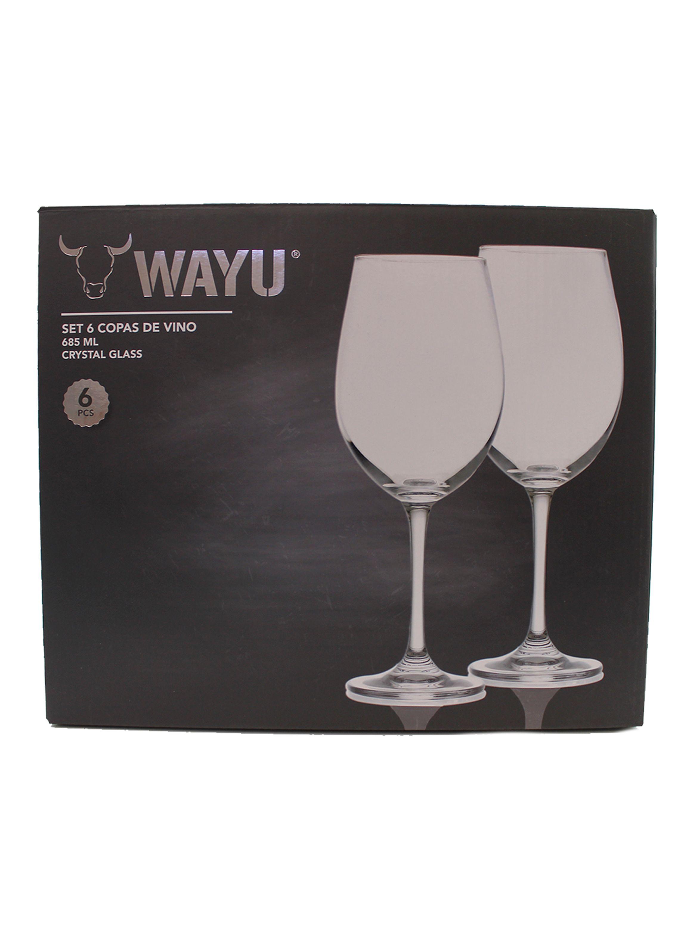 Set 6 Copas Vino 680 ml Cristal-2