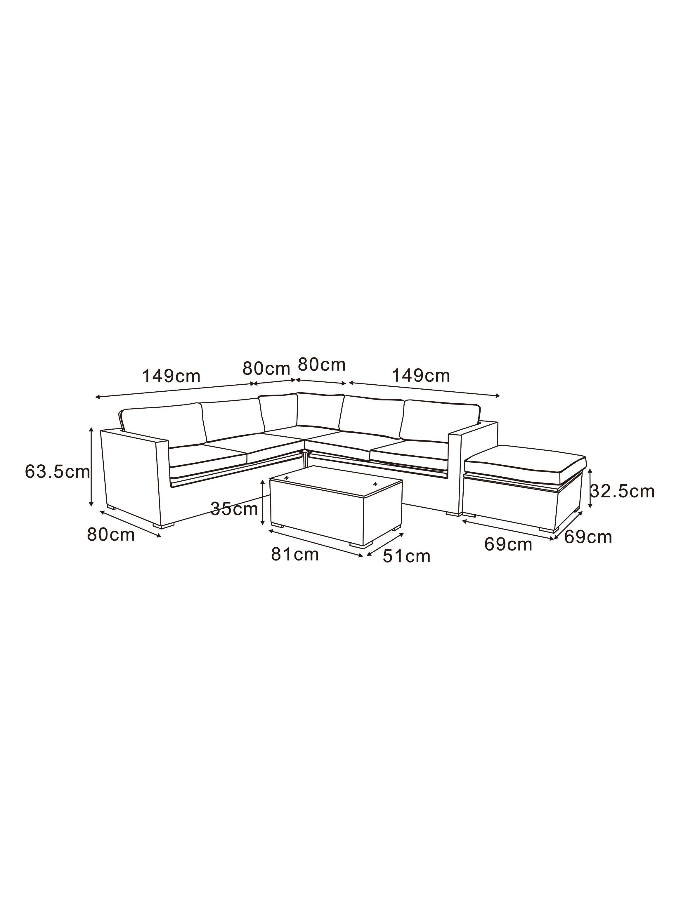 Juego de Living Terrazas Modular Cannas Outzen-1