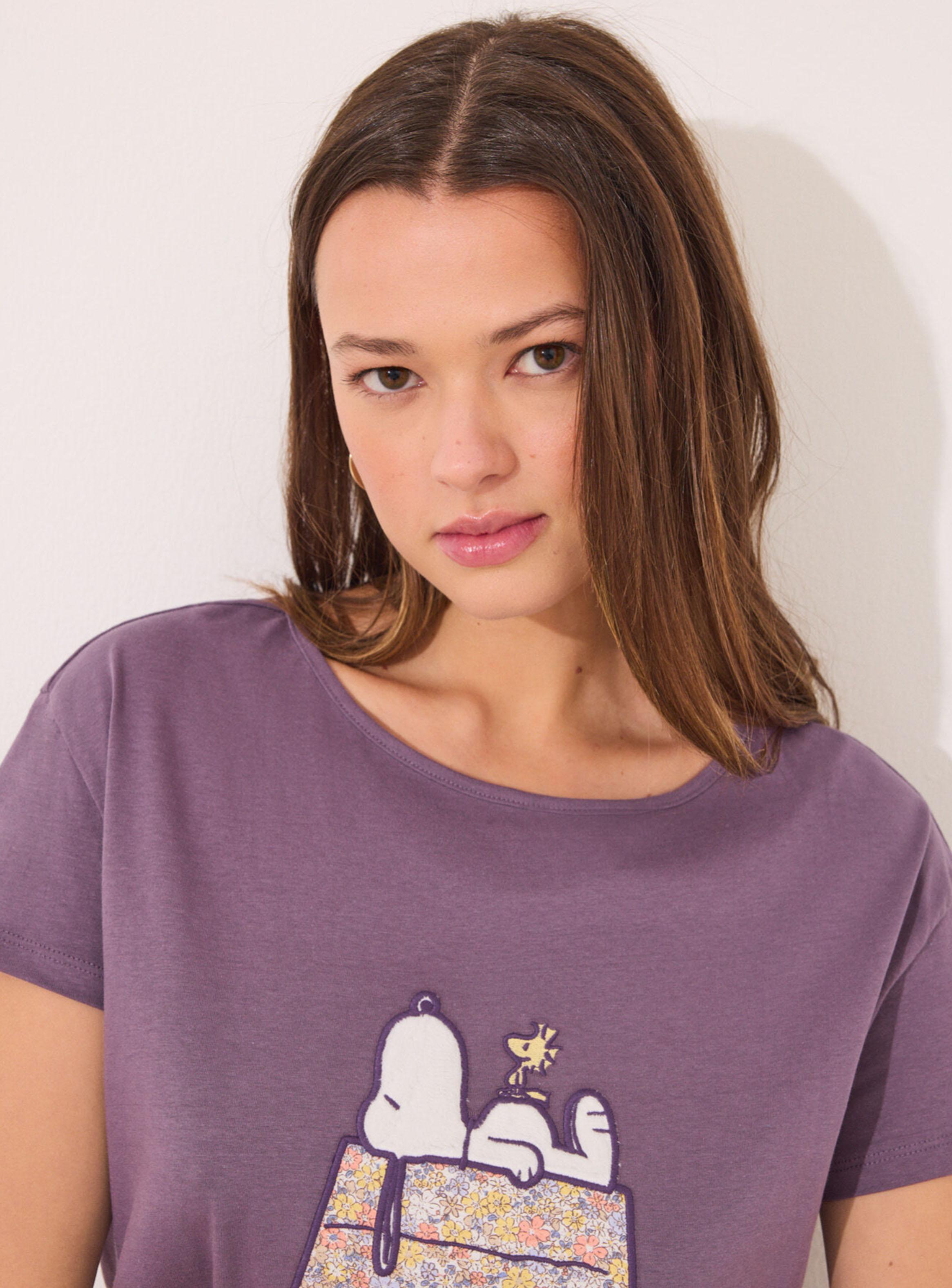 Pijama Manga Corta Algodón Print Snoopy-3