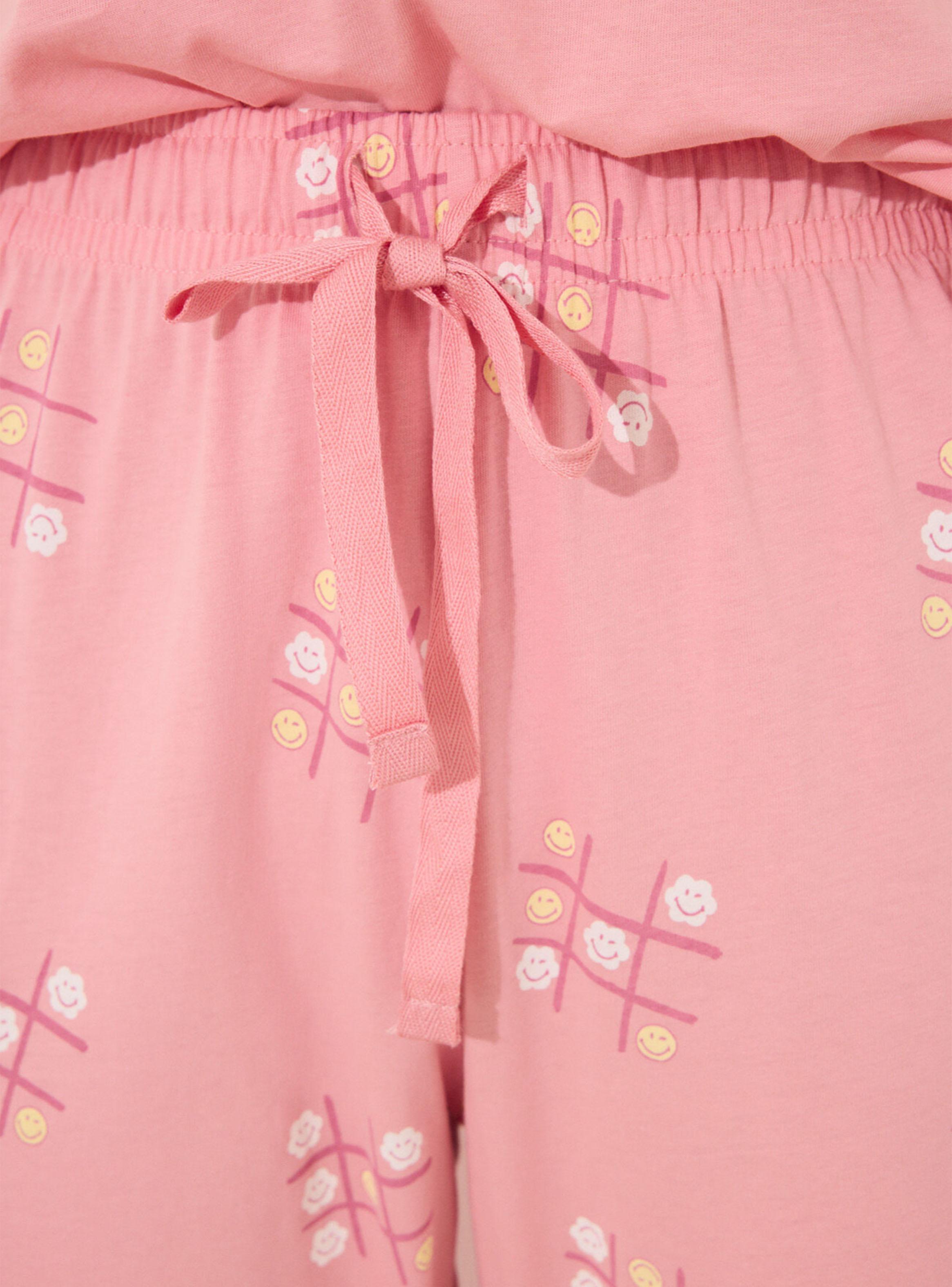 Pijama Algodón Rosa Smiley-5