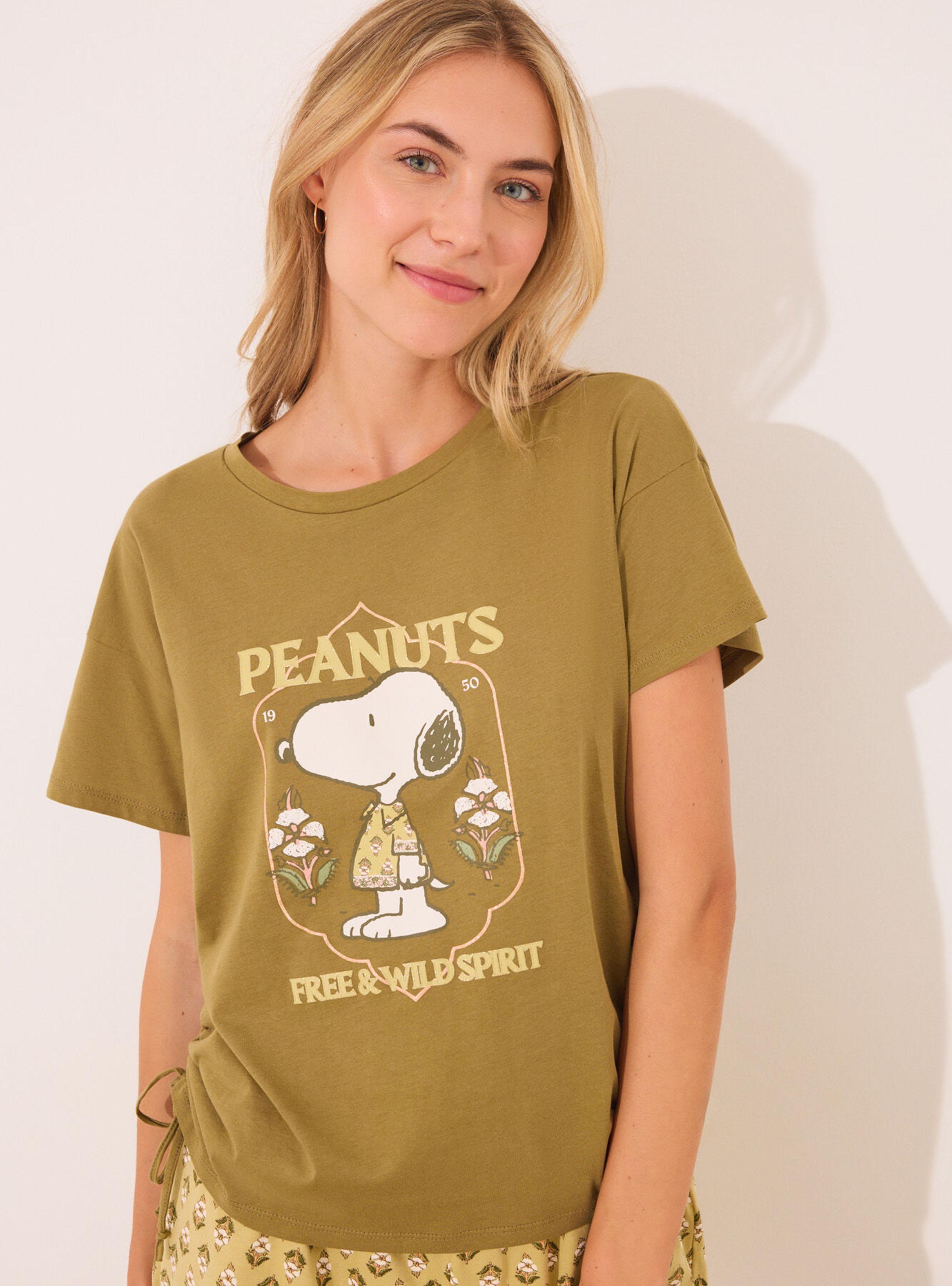 Pijama Corto Snoopy Caqui-2