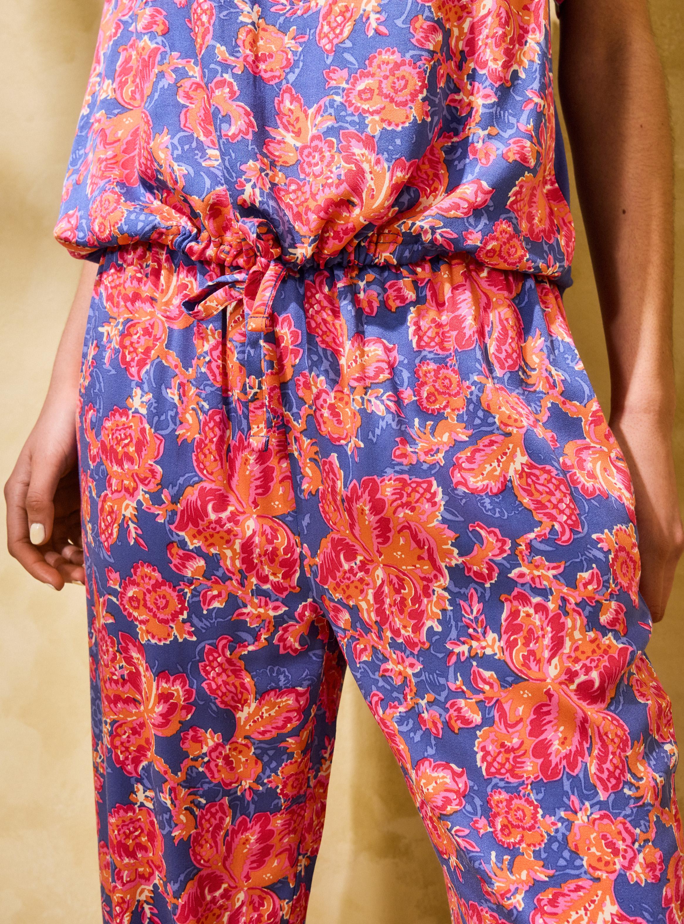 Pijama Viscosa Estampado con Espalda Elasticada-3