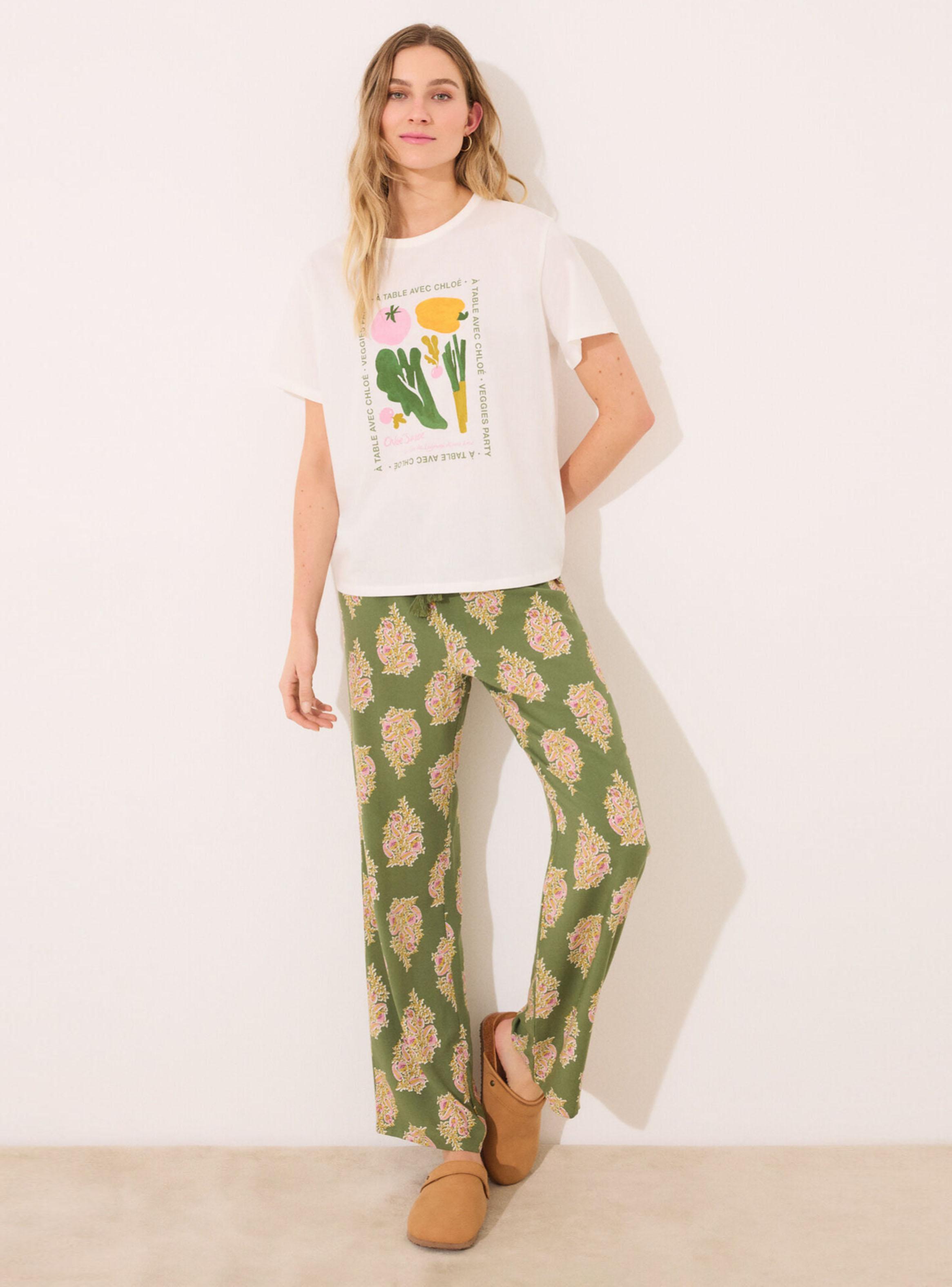 Pantalón Largo Viscosa Flores-3