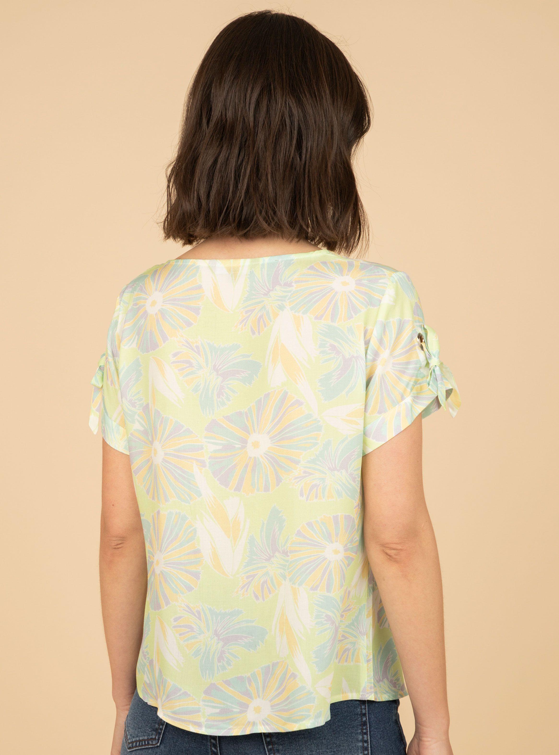 Blusa Manga Corta Estampada Lazo en Manga-1