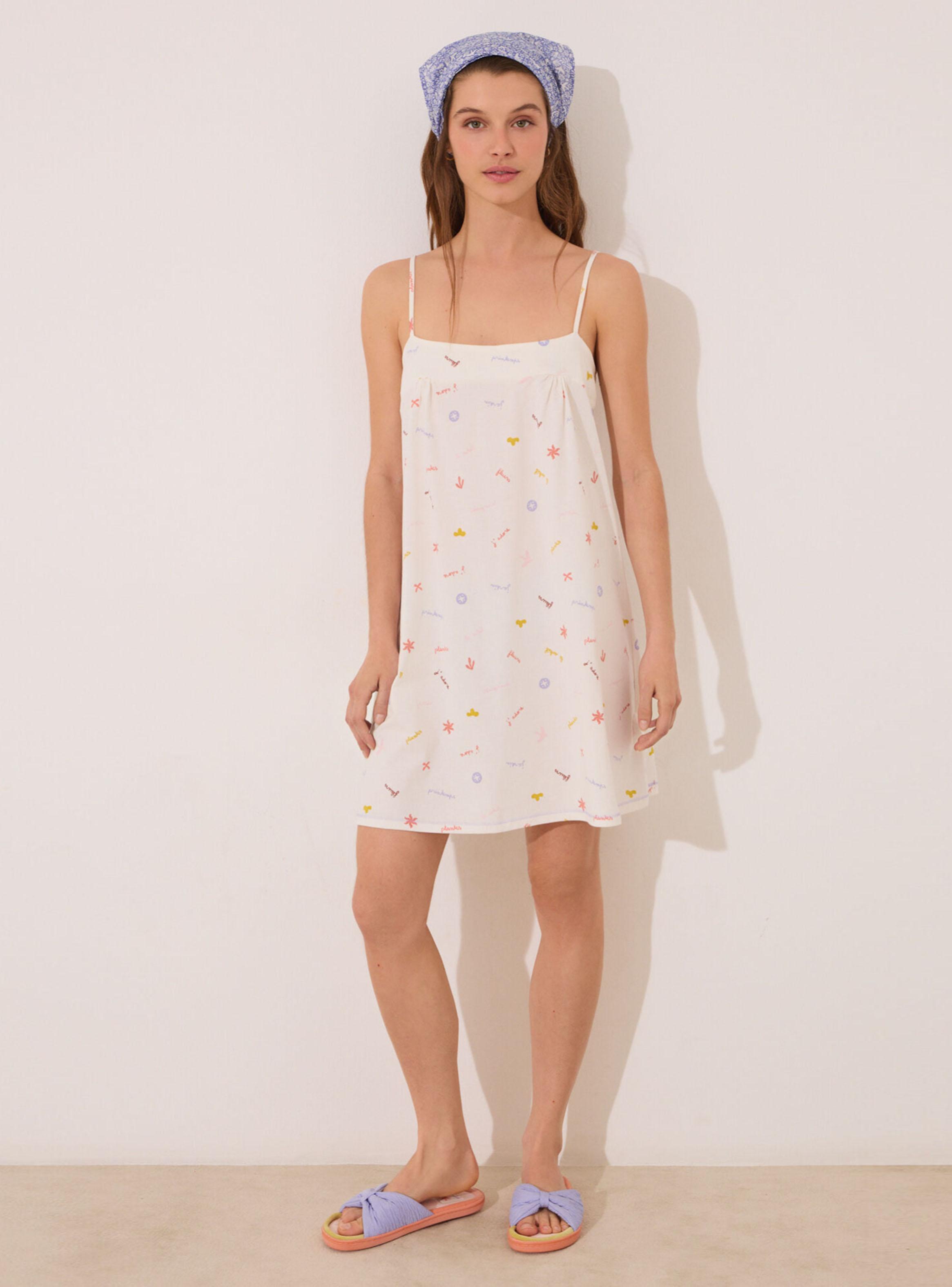 Camisón Midi Algodón Estampado J´Adore-4