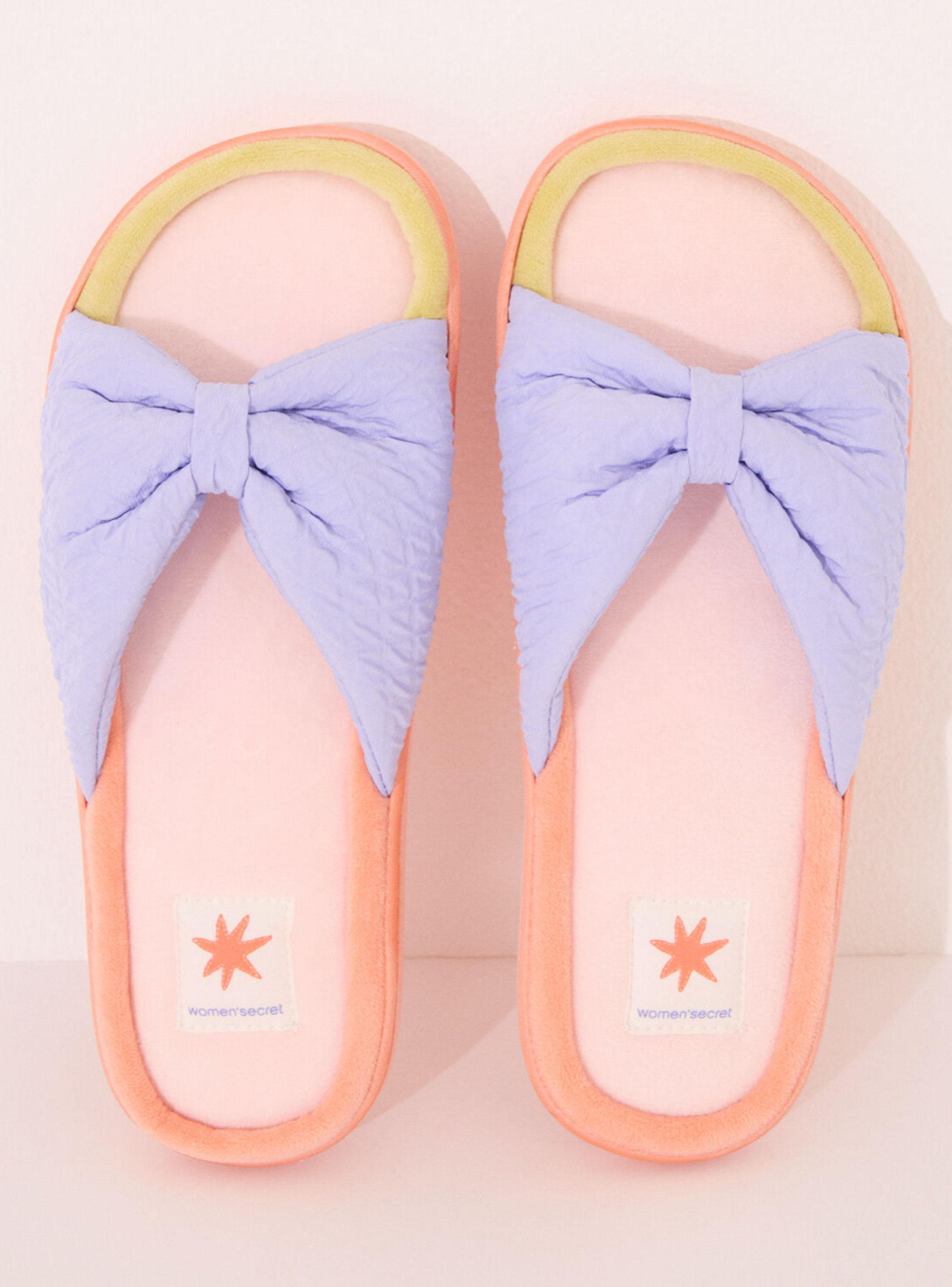 Zapatillas Abiertas Velour Lazo-0