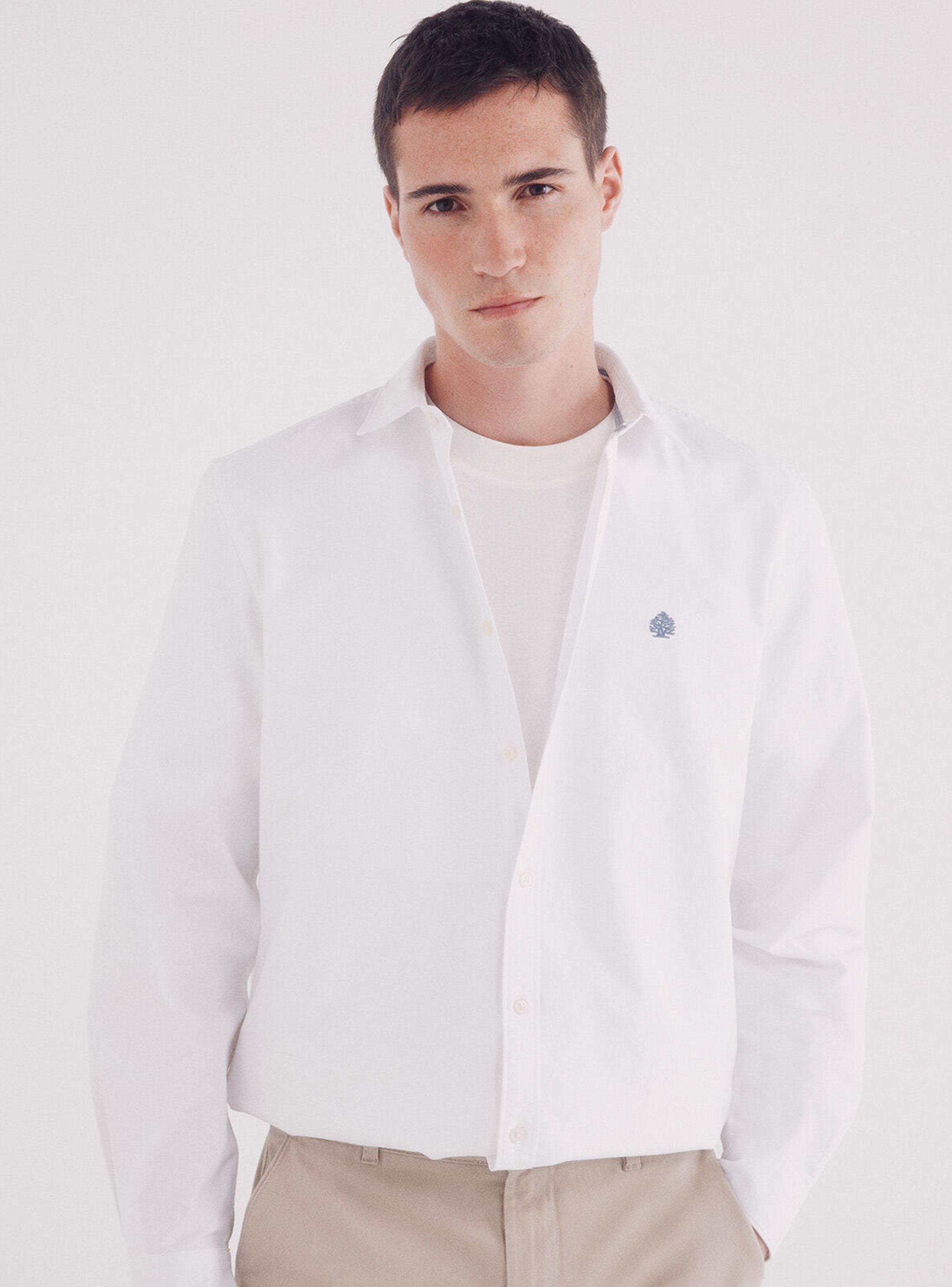 Camisa Modelo Oxford Botón Nacarado-0