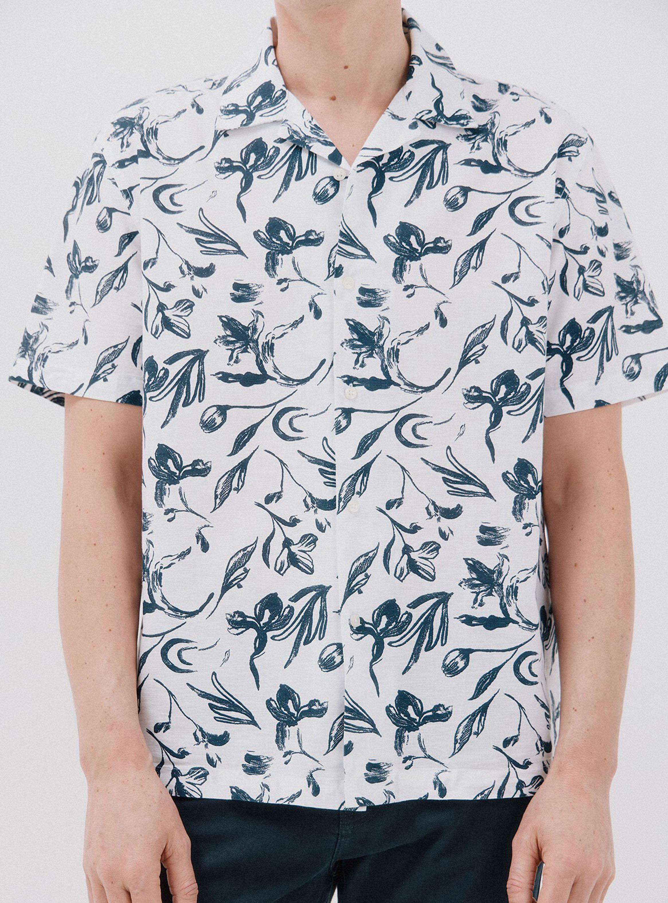 Camisa Estampada Manga Corta-4