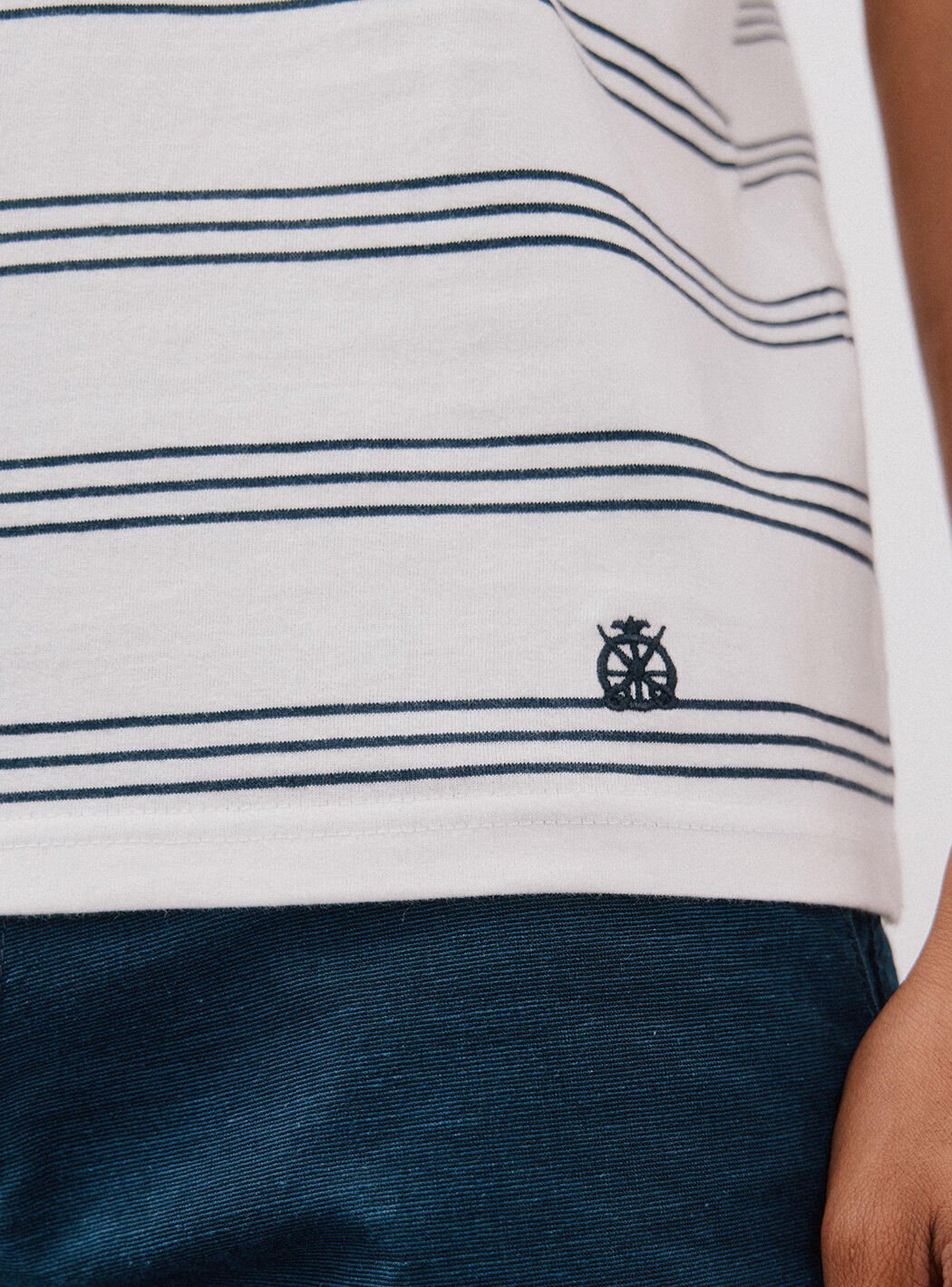 Polera Print Rayas Cuello Estructura-4