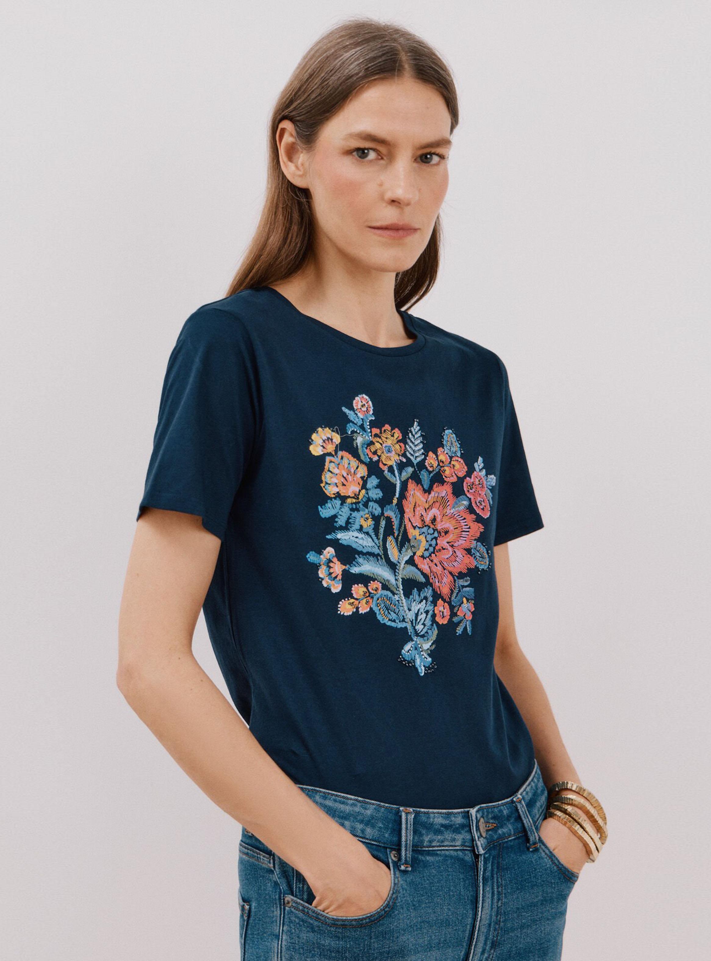 Polera Estampado Floral Posicional-0