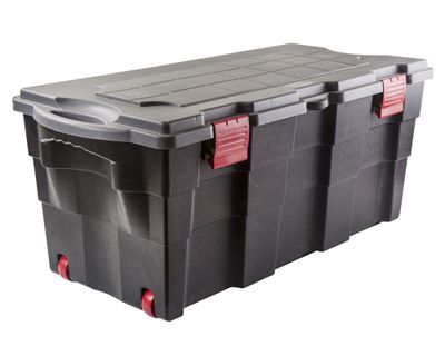 Imagen 2 del producto Baúl con ruedas negro/gris polipropileno 100 lt