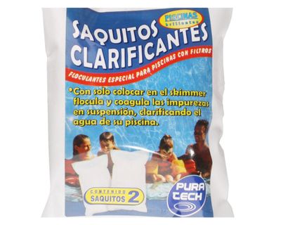Imagen 2 del producto Saquitos clarificantes piscinas 2 unidades Pura tech
