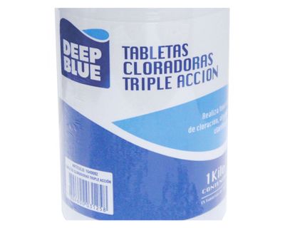 Imagen 2 del producto Cloro tableta piscina 1 kg Triple acción Deep Blue