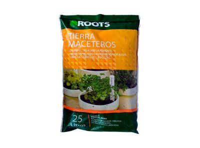 Tierra para macetero 25 litros Roots