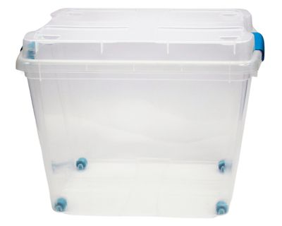 Caja organizadora 27 litros Rollbox transparente Wenco
