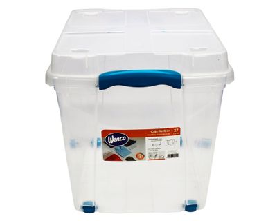 Imagen 2 del producto Caja organizadora 27 litros Rollbox transparente Wenco