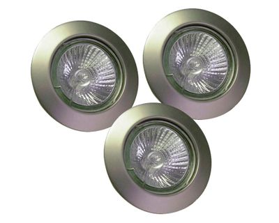 Kit foco GU10 7.8 cm níquel mate 3 unidades ByP