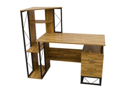 Imagen 2 del producto Centro trabajo 2 cajones roble 133x55x124 cm