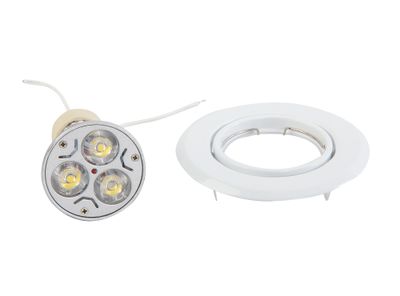 Foco embutido 8,5 cm 1L GU10 blanco Drl