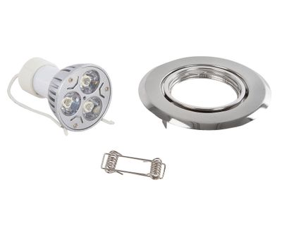 Foco embutido 1L GU10 15.5 cm satín Drl