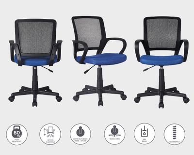 Imagen 2 del producto Silla de escritorio negro/azul M+Design