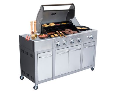 Imagen 2 del producto Parrilla a gas 4 quemadores + lateral Buffalo BBQ Grill