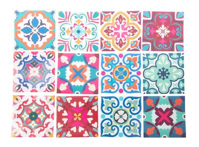 Vinilo adhesivo mural 15x15cm Florencia 12 unidades