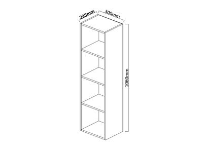Imagen 2 del producto Librero 4 niveles gris M+Design