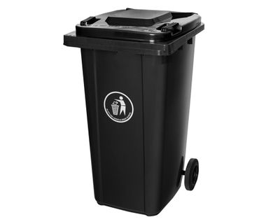 Imagen 2 del producto Basurero tapa y ruedas 240 litros industrial gris Cotidiana