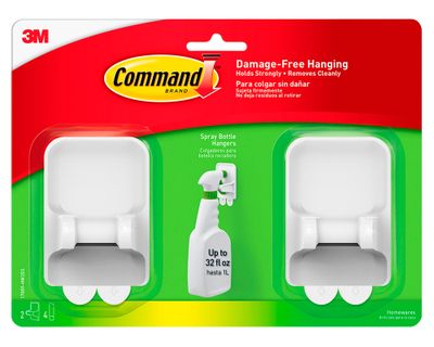 Pack de 2 ganchos porta botella blanco Command