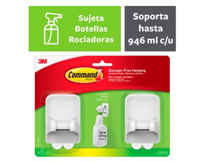 Imagen 2 del producto Pack de 2 ganchos porta botella blanco Command