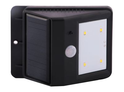 Imagen 2 del producto Aplique solar muro 1L LED mini negro ByP
